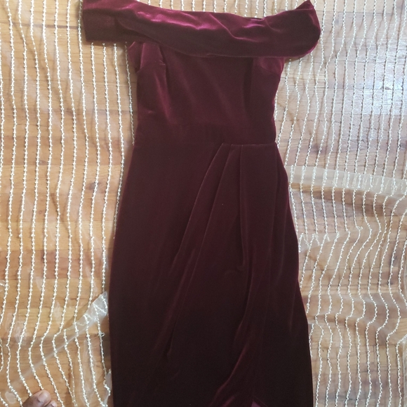 Bhldn anthropologie velvet dress 1940s style xxs 2 - Picture 4 of 12